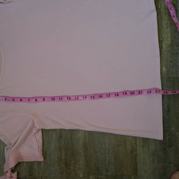 CeCe Pink Blouse with Stilted Short Sleeve & Ties - Picture 6 of 6
